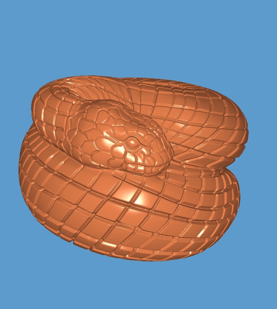rattlesnake 3D print model - Mito3D