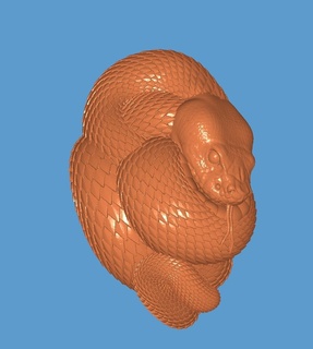çıngıraklı yılan 3d print model - Mito3D