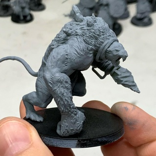 rattus muscularis 28mm resin sla miniature monster ogre beast rat big rats vermin vermintide warhammer fantasy skaven 3d print model - Mito3D