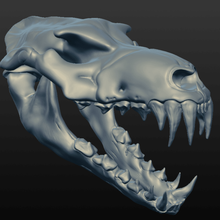 ravager skull game model fantasy aberration wolf cave ark 3d print model - Mito3D