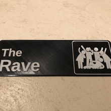 rave office sign art signs logos customized 3d print model - Mito3D