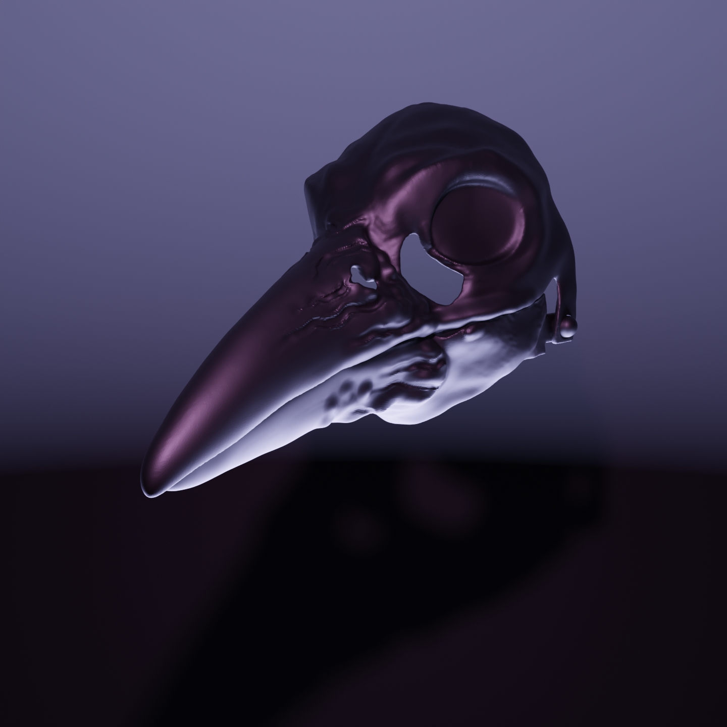 raven full head mask halloween bird spirit furry base 3D print model - Mito3D
