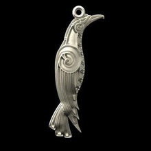 raven portachiavi gioielli keychain animale bird 3d print model - Mito3D