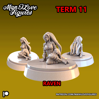 Raven mini jogos tampos mesa miniaturas stl resina impressora fêmea 3d print model - Mito3D