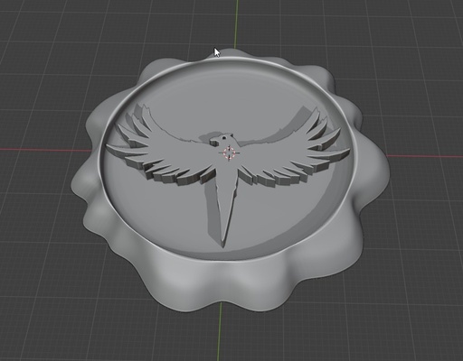 corbeau pureté joint badge mode cosplay 3d print model - Mito3D