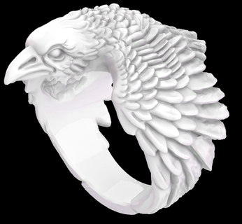 Raven anel voar esfolar animal animais Sombrio 3d print model - Mito3D