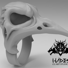 Raven anel joalheria pássaro poli animal 3d 3d print model - Mito3D