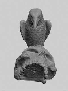 raven skull 3d print model - Mito3D