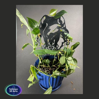 raven trellis plant decoration decor animal art wall decorations flowershelf skull 3d print model - Mito3D