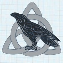 raven triquetra Kunst Dekor trisquetra symbol celtic Bretagne 3d print model - Mito3D