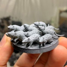 ravenous rodent swarms 28mm resin sla miniature beast swarm rat big rats vermintide warhammer warhammer_fantasy skaven vermin 3d print model - Mito3D