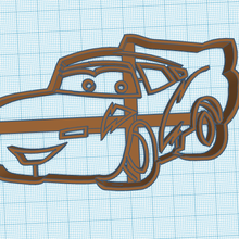 rayo mc reina Galleta cortador herramienta cokie sello corte decoración pastel masa coches 3d print model - Mito3D
