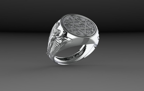 rayo salomon anillo 3d print model - Mito3D