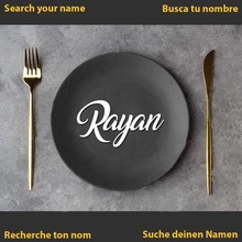 rayan banchetto nozze comunione cena piatto tavolo decorazione tablename 3d print model - Mito3D