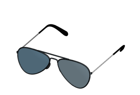 Strahlenschutz Sonnenbrille ray ban Brille 3d print model - Mito3D