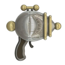 Raygun arte Steampunk arma fogo pla 3d brinquedo espaço estrangeiro 3d print model - Mito3D