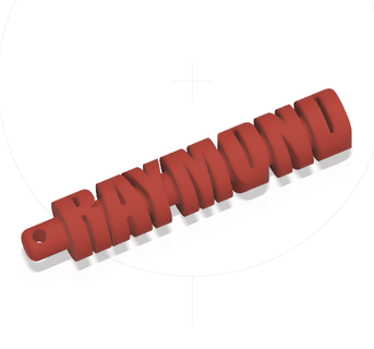 raymond keychain Art art present 3d print model - Mito3D