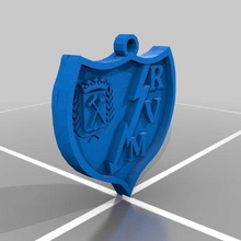 rayo vallecano coat arms jewelry keychains 3d print model - Mito3D