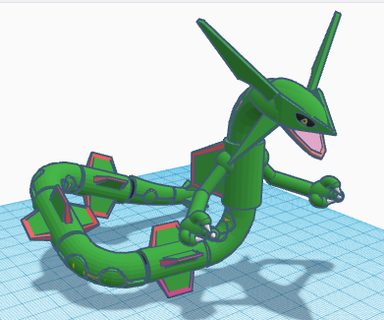 Rayquaza pok seg 3d print model - Mito3D