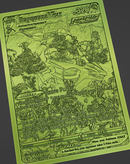 Rayquaza carte Pokémon anime manga soulagement nintendo Jeu 3d print model - Mito3D