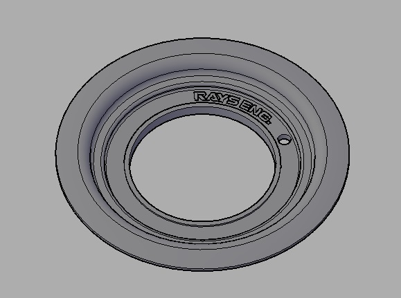 rays volk racing gr center ring 3D print model - Mito3D