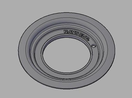 Strahlen Volk Rennen gr Center Ring 3d print model - Mito3D