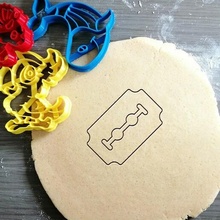 razor blade barber cookie cutter cut fun baking dough shape kitchen bake cookies speculoos 3d print model - Mito3D