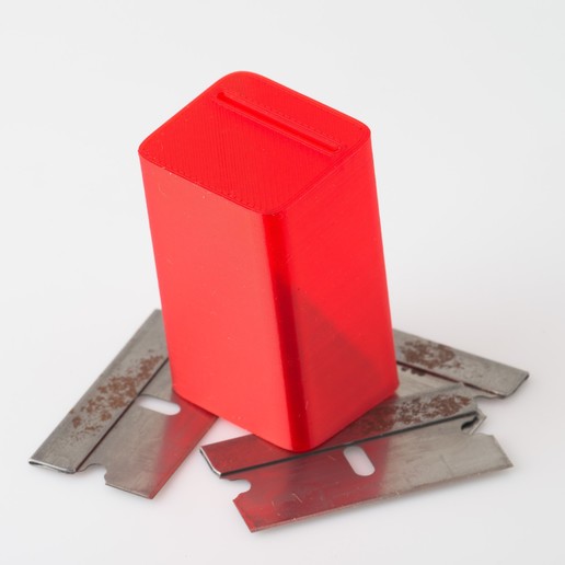 lâmina de barbear disposição caso ferramenta porta-ferramentas caixas lixo 3D print model - Mito3D
