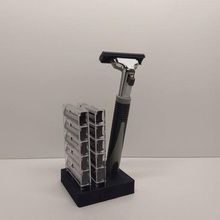 razor holder home stand shaving bathroom 3d print model - Mito3D