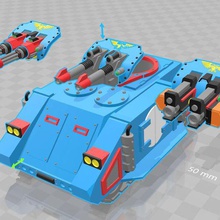 razorback partes rogue trader rhino sc edición juego 40k vehículos 3d print model - Mito3D
