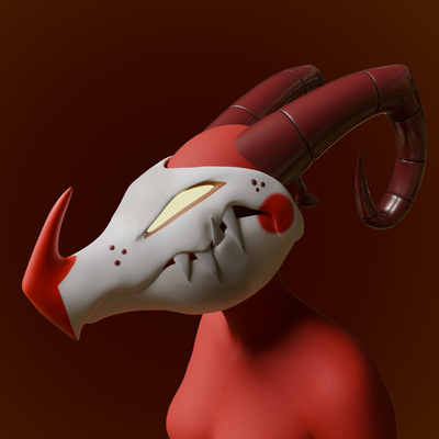 borrachera deslumbrar continuar máscara hazbin hotel demonio cosplay 3d print model - Mito3D