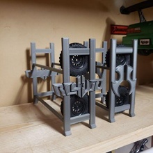 rc4wd scx24 tire rack scale shop garage 3d print model - Mito3D