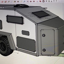 rc 1 10 échelle campeur Bruder exp 6 off road caravane option Toyota bande annonce camp route scx10 rc4wd robot d'exploration camping exp6 3d print model - Mito3D
