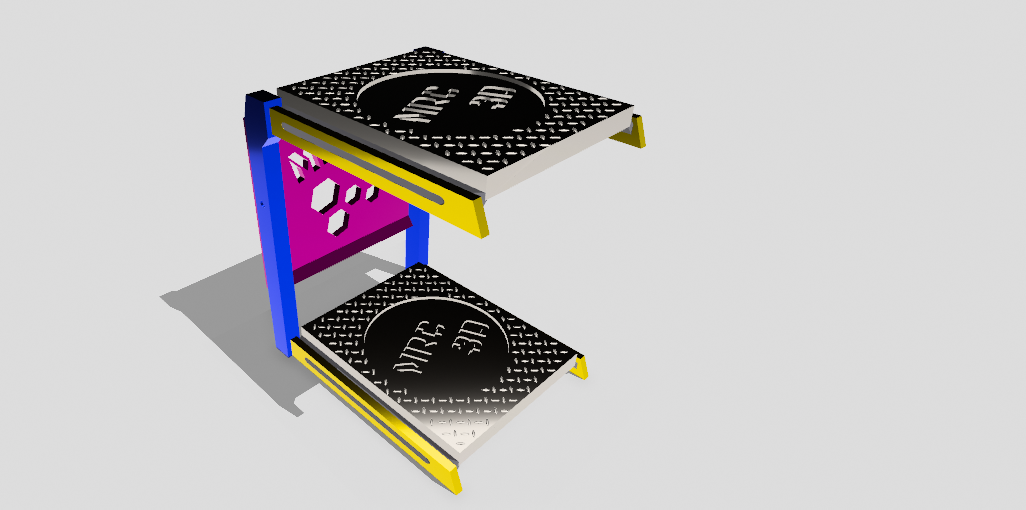 rc 1 10 apilar chasis estante soporte juego coche vehiculo deriva juguete yokomo mst 3racing 3D print model - Mito3D