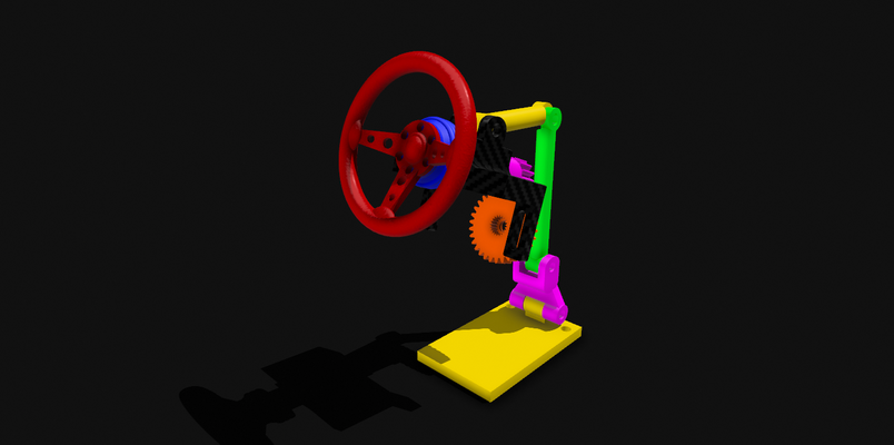 rc 1 10 timone ruota servo macchina sterzare deriva corpo conchiglia telaio giocattolo 3d print model - Mito3D