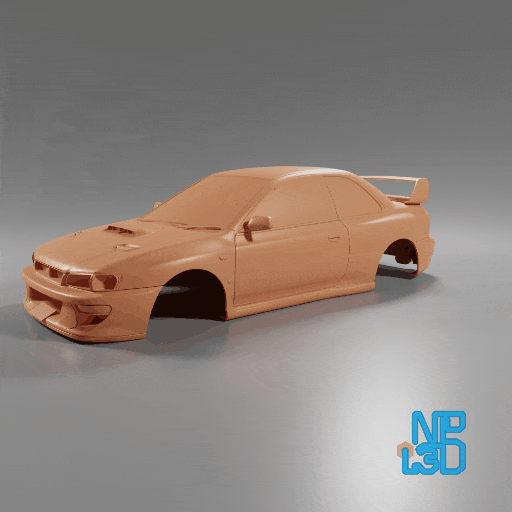 rc 1 10 Subaru empreza 22b sti oyun araba radyo şasi döküm hızlı öfkeli ilk vücut ralli wrc 3D print model - Mito3D