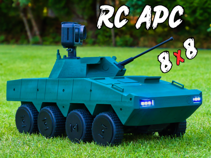rc 8x8 rosomak apc wheel drive car ifv radio control tank r c vehicles remote 3d print model - Mito3D