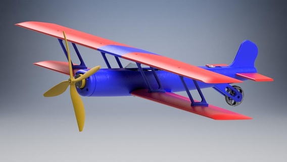 rc aereo 2 biplano Fai rcplane aeromobili veicoli 3d print model - Mito3D