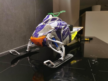 rc alpha m8000 snowmobile sled winter 1 6 3d printed creality printer arctic cat 3d print model - Mito3D