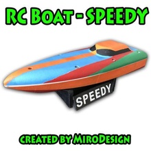 rc barco veloz jogos brinquedo faça controlo remoto controle motor li po bateria 3d print model - Mito3D