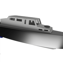 rc barco moa jogo lancha controle remoto rcboat printfully3d casco hobby flytime boathull 3d print model - Mito3D