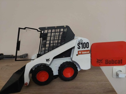rc bobcat s100 skid ster excavator toy model 3d print model - Mito3D