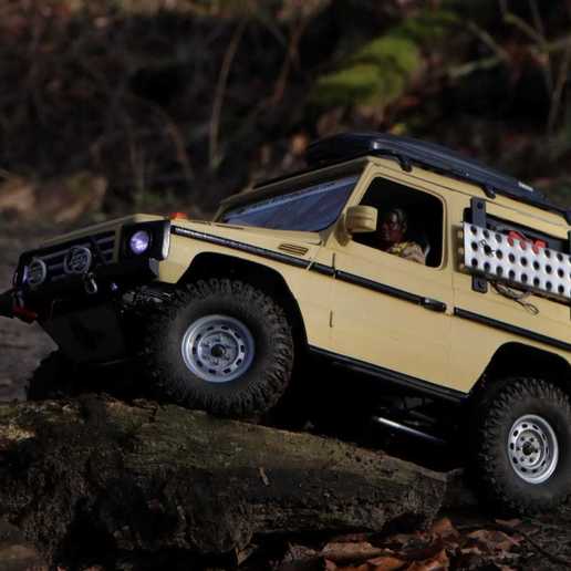 rc corps mercedes court g modèle 3 portes divers puch steyer trx4 scx10 traxxas axial mst g-modèle le rallye rockcrawler shell crawler l'échelle 3D print model - Mito3D