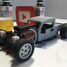 rc car 1 24 hot rod drift mechanical_toys 3d print model - Mito3D