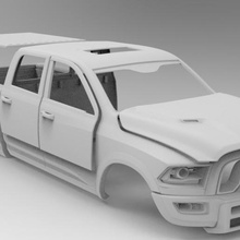 coche rc cuerpo dodge ram axial rc4wd varios 4x4 accesorios 3d print model - Mito3D