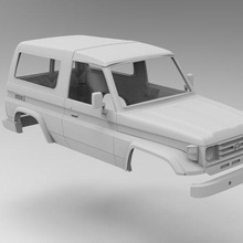rc coche vehiculo cuerpo stl toyota lc70 j70 313mm distancia ejes Arte RC 4x4 3dmodel trx4 axial 3d print model - Mito3D