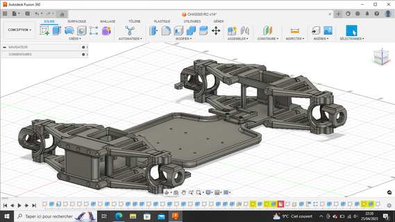rc chassis base frame 3d print model - Mito3D