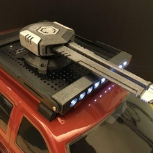 rc Crawler roof mount sci fi Kanone 3d drucken Modell Spiel rote Katze gen7 Dach montieren 3d print model - Mito3D
