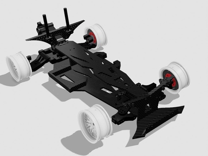 rc drift chassis back motor 110 1 10 yokomo yd2 mst tamiya rwd hobby boost turbina turbine intercooler estetic interior brake 3d print model - Mito3D