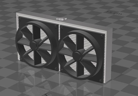 rc drift radiator diorama 3d print model - Mito3D